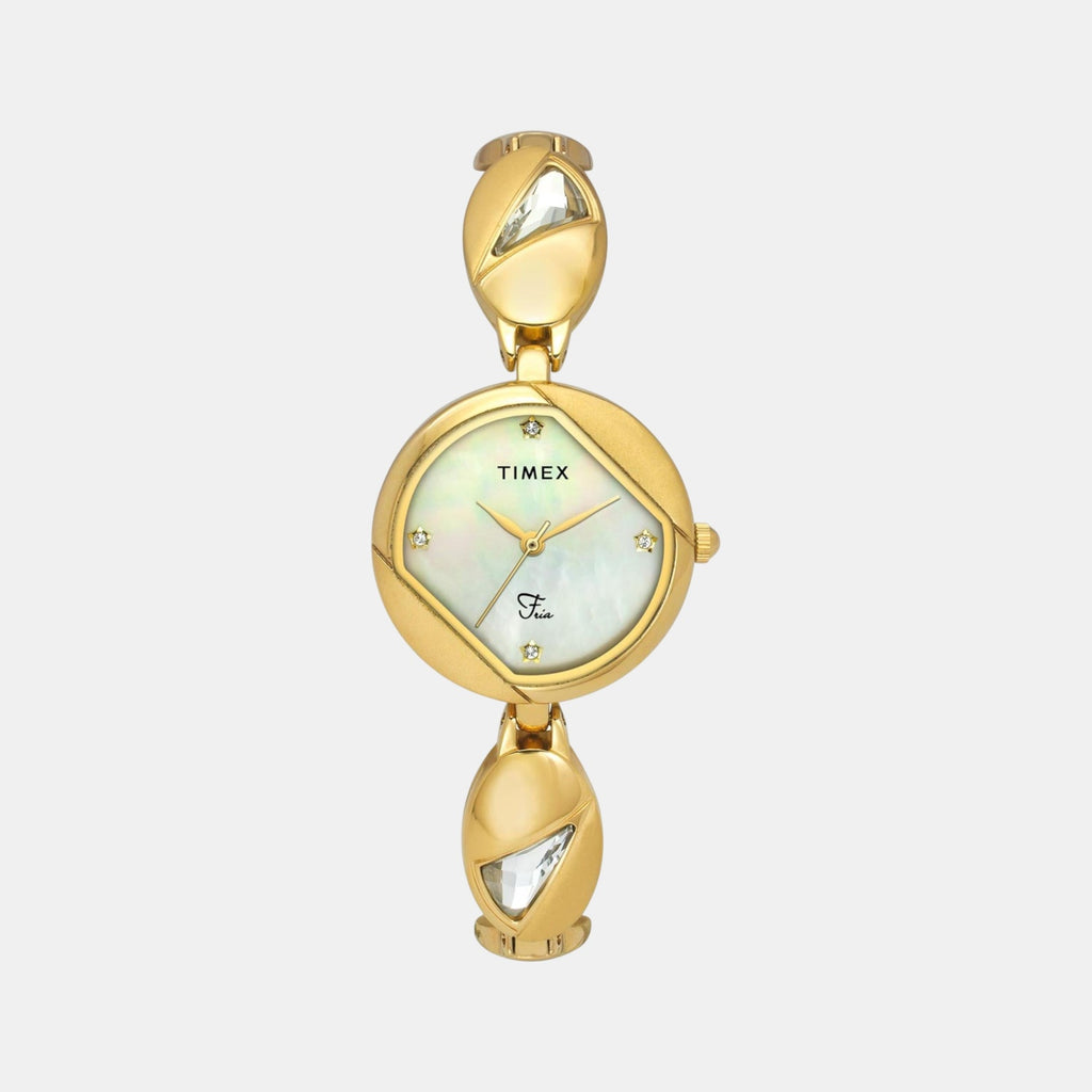 Fria Women Quartz Dial Analog Brass Watch TWEL16305