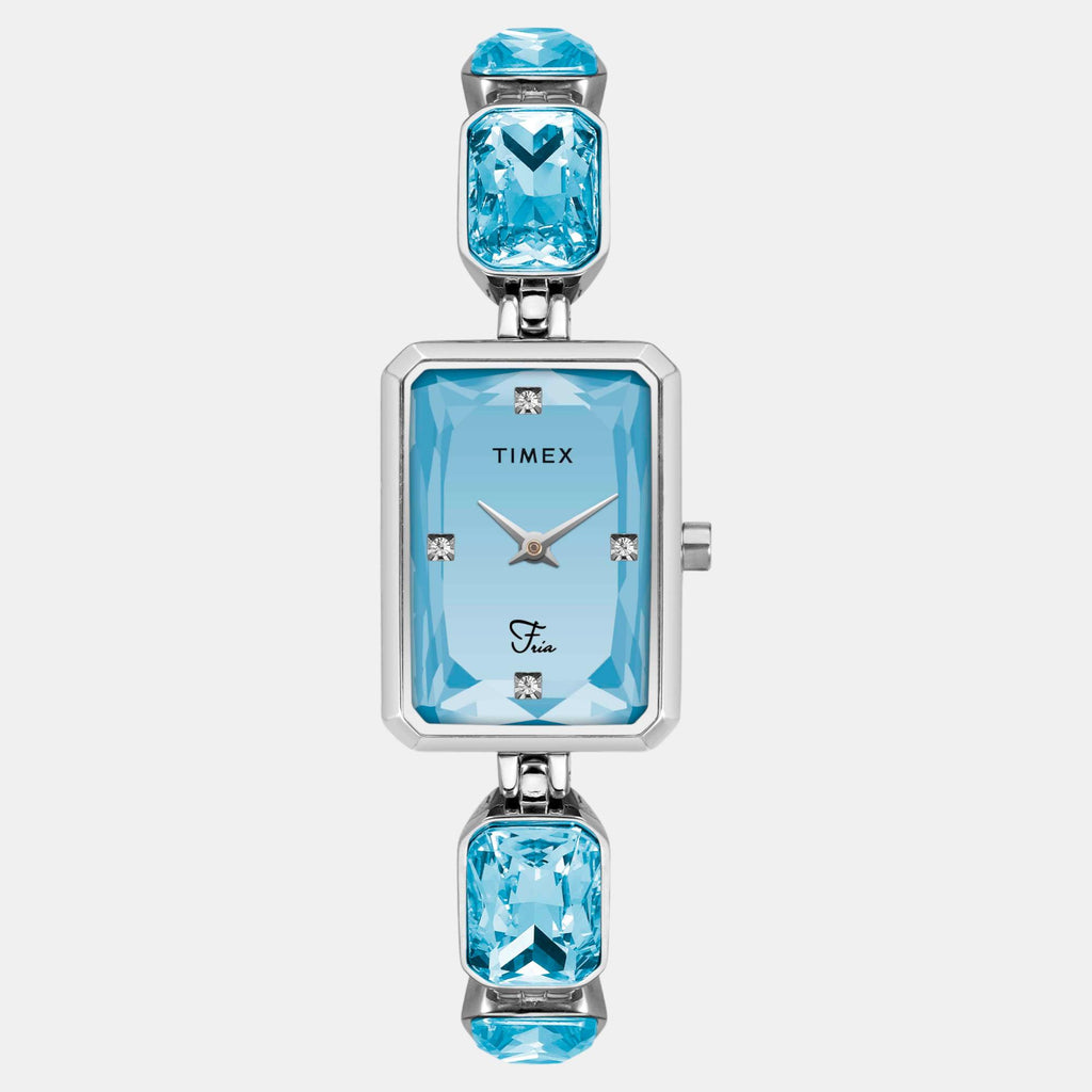Fria Women Quartz Blue Dial Analog Brass Watch TWEL16904
