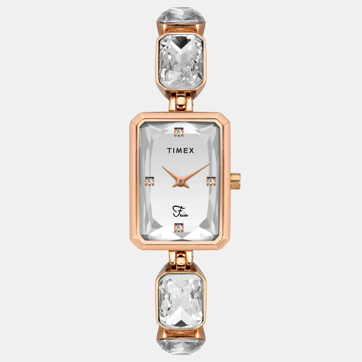 Timex Rectangular Silver Analog watch