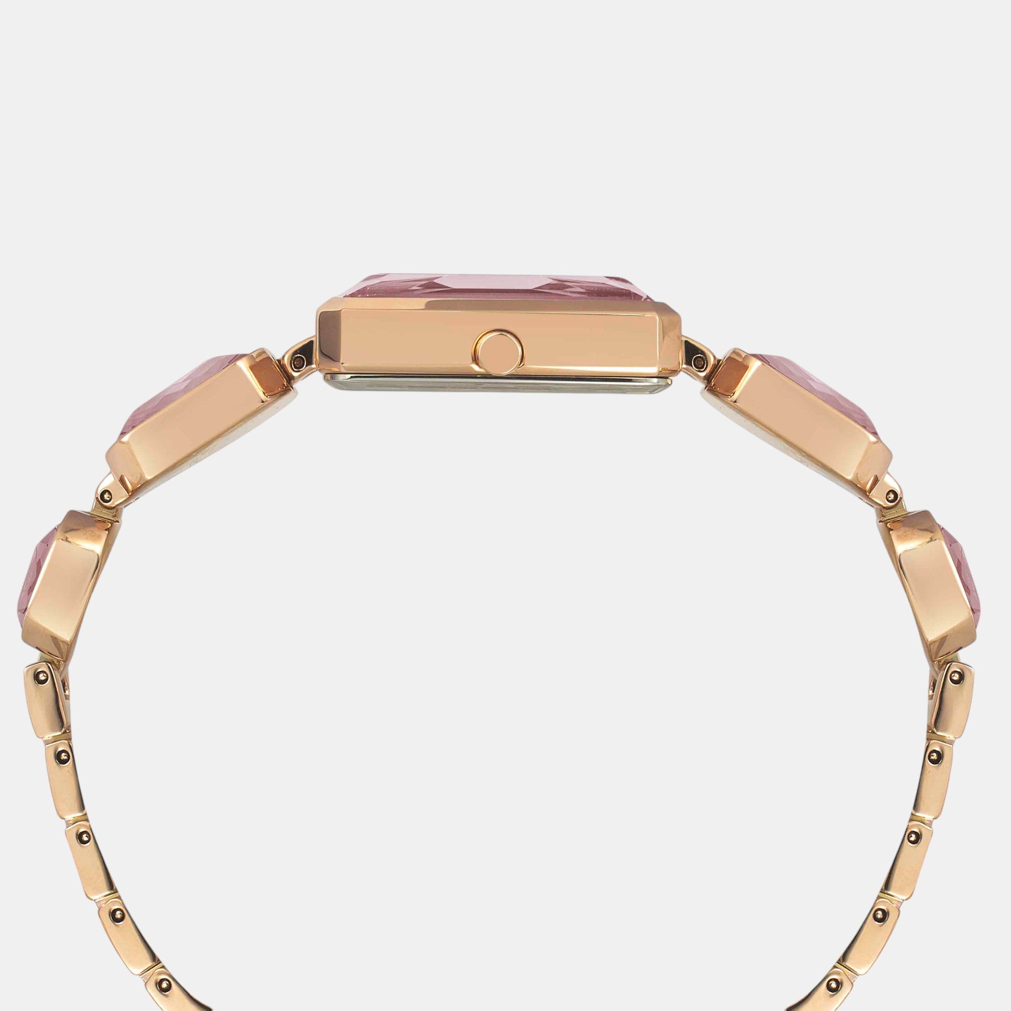 Fria Women Quartz Pink Dial Analog Brass Watch TWEL16906