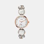 Fria Women Quartz Silver Dial Analog Brass Watch TWEL17002