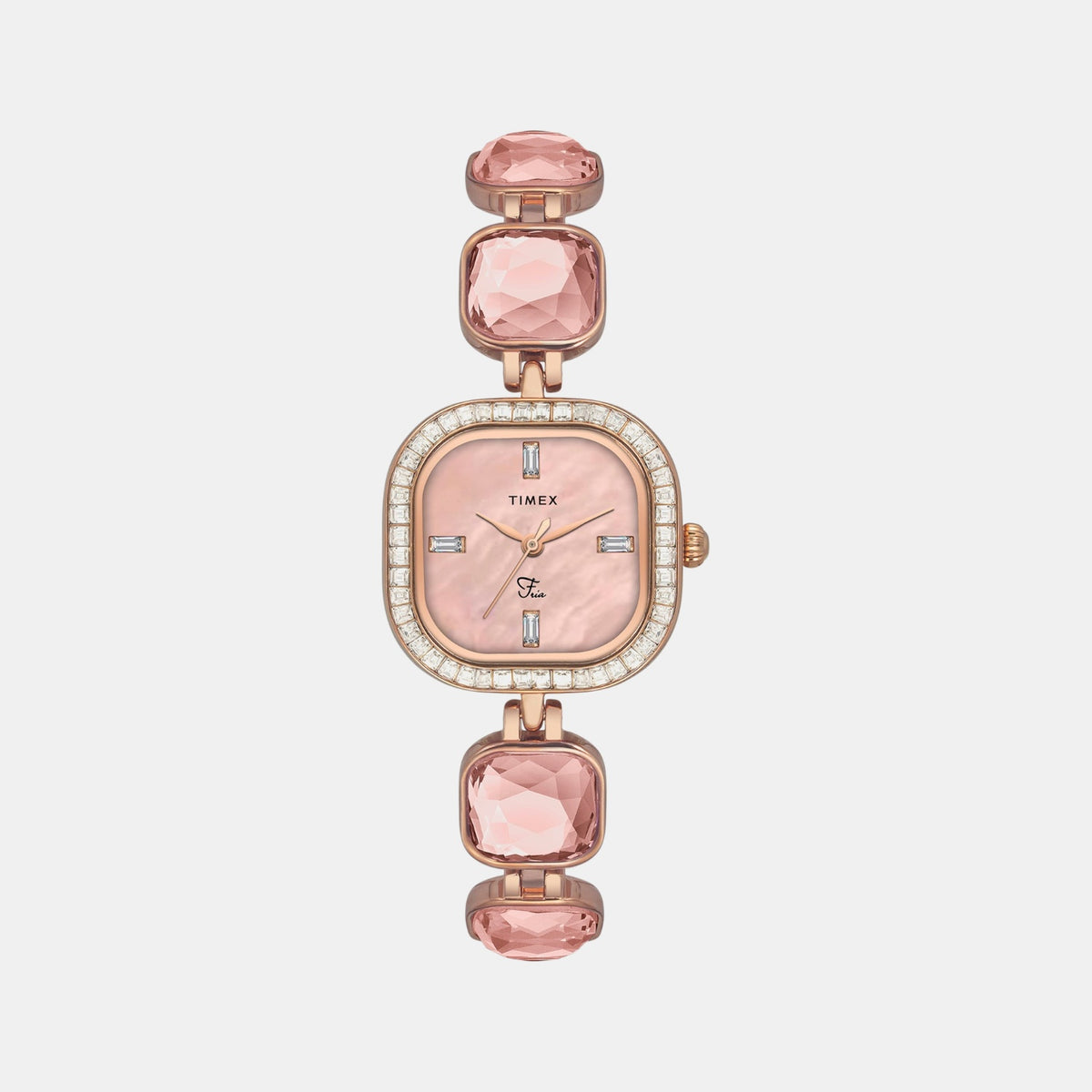 Fria Women Quartz Mother Of Pearl Dial Analog Brass Watch TWEL17101