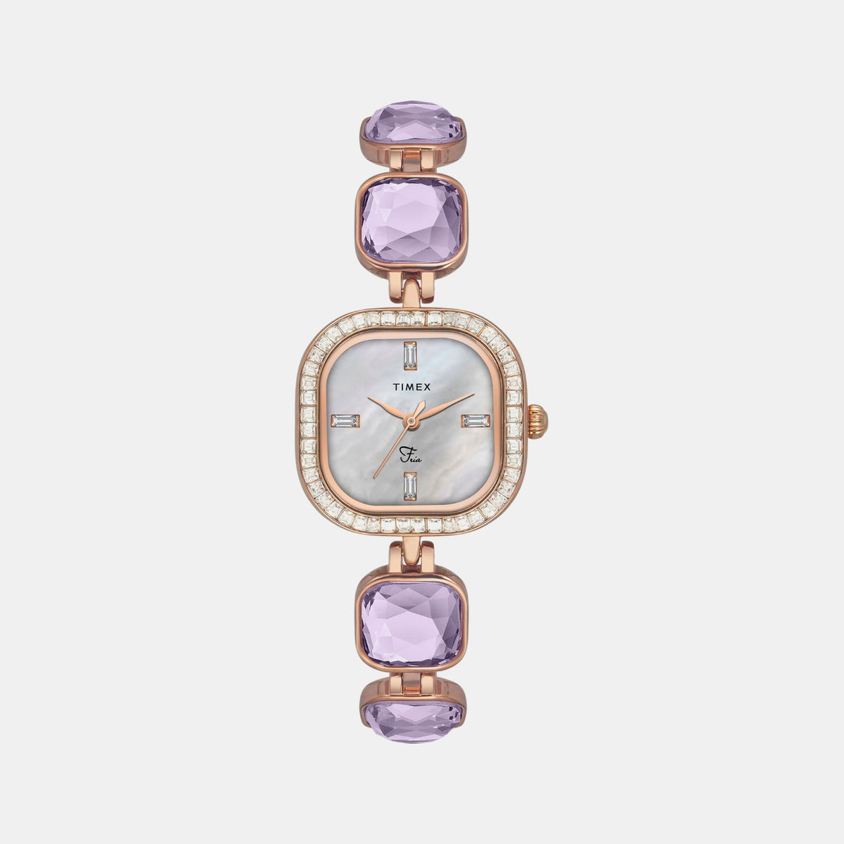 Fria Women Quartz Mother Of Pearl Dial Analog Brass Watch TWEL17104