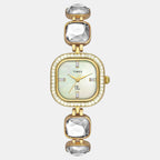 Fria Women Quartz Mother Of Pearl Dial Analog Brass Watch TWEL17106