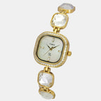 Fria Women Quartz Mother Of Pearl Dial Analog Brass Watch TWEL17106