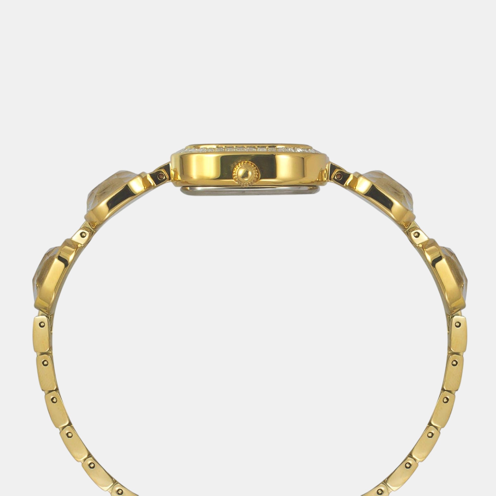 Fria Women Quartz Mother Of Pearl Dial Analog Brass Watch TWEL17106