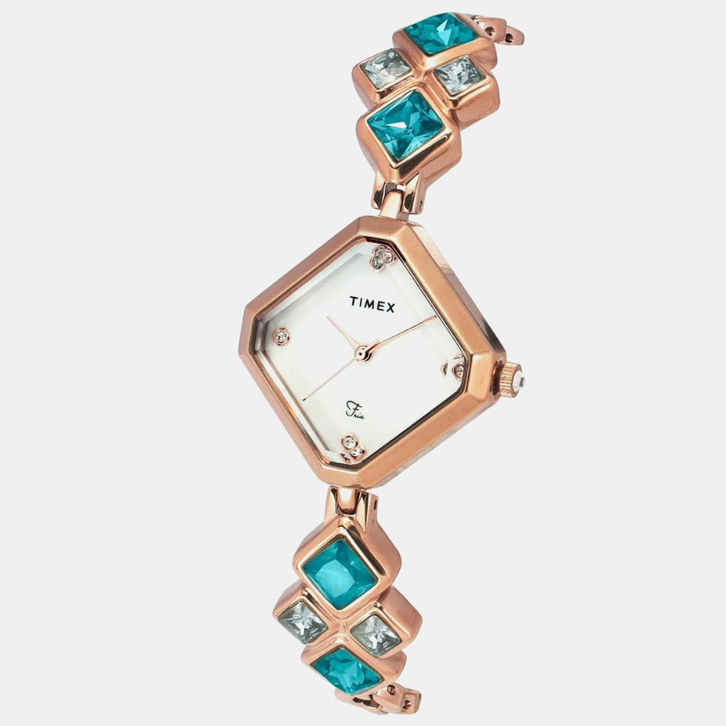 Fria Women Quartz Dial Analog Brass Watch TWEL17200