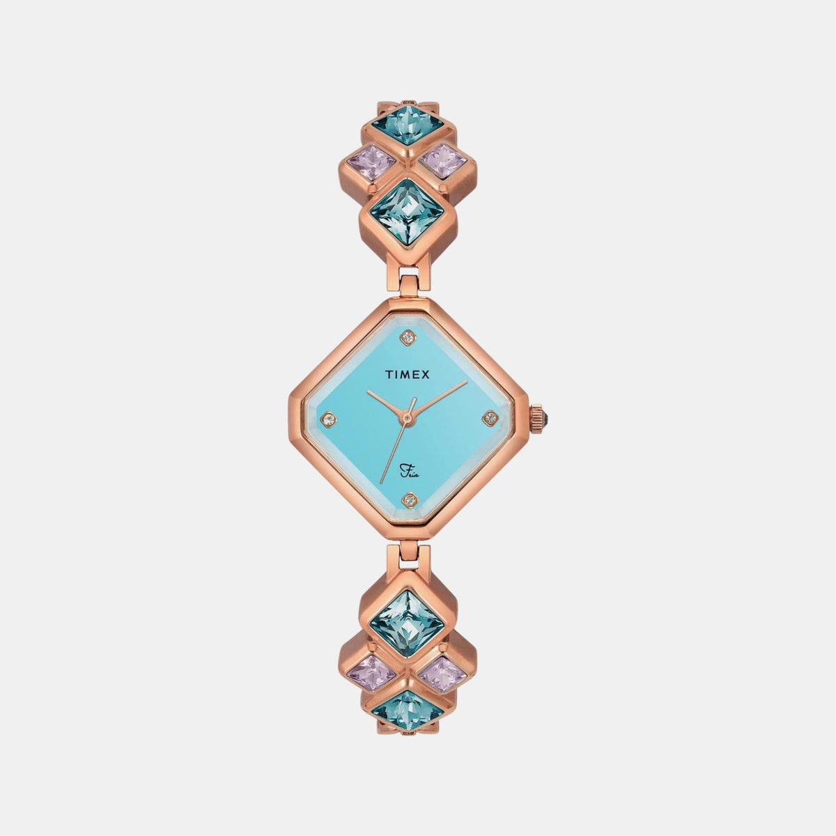 Fria Women Quartz Blue Dial Analog Brass Watch TWEL17202