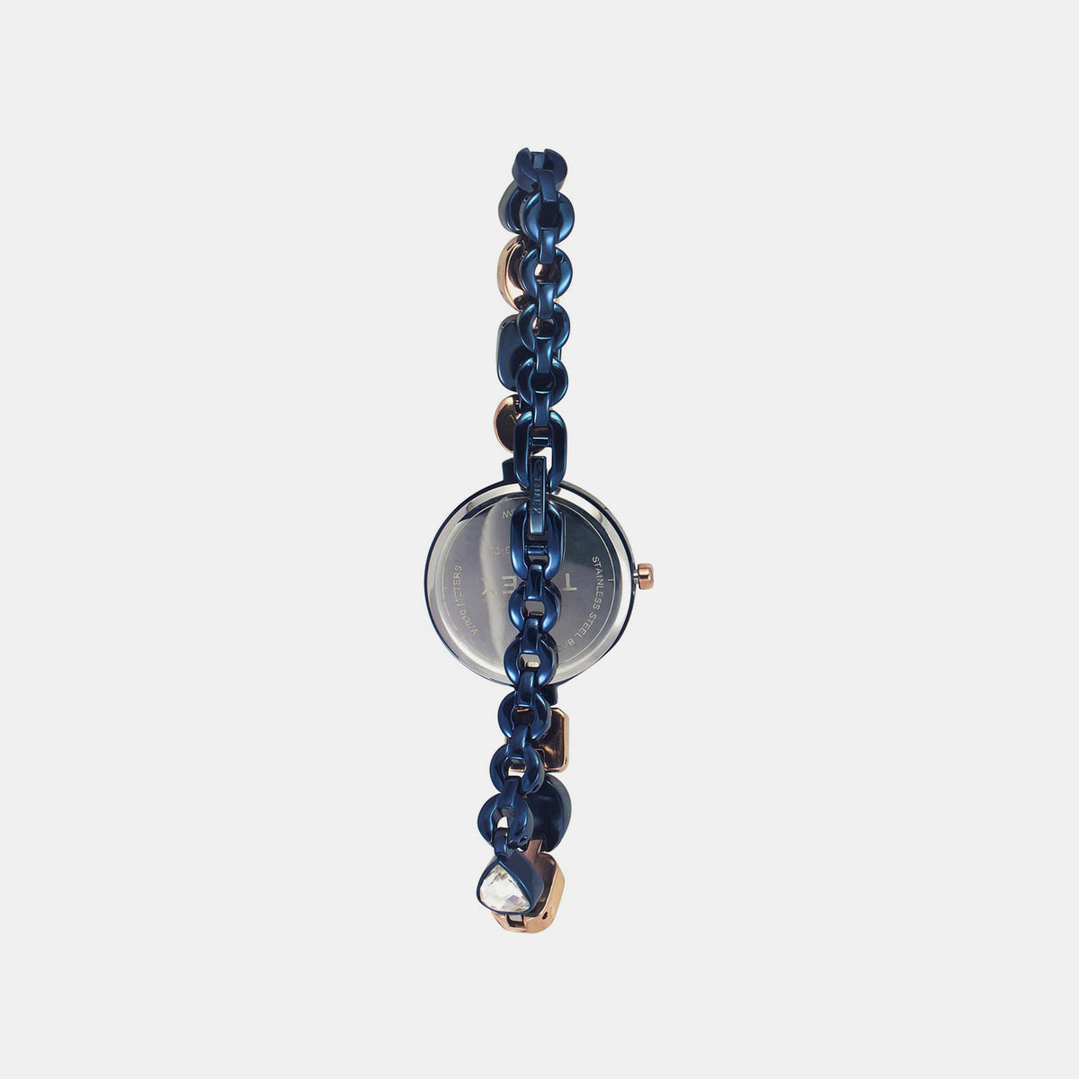 Fria Women Quartz Blue Dial Analog Brass Watch TWEL17303