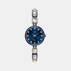 Fria Women Quartz Blue Dial Analog Brass Watch TWEL17303
