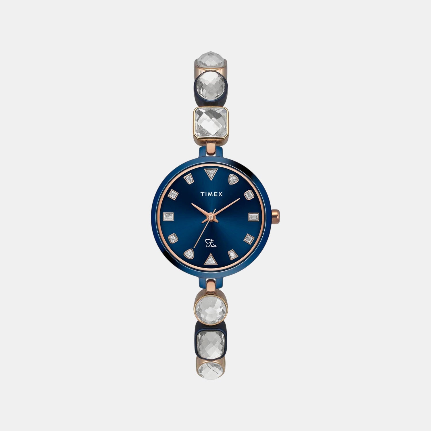 Fria Women Quartz Blue Dial Analog Brass Watch TWEL17303