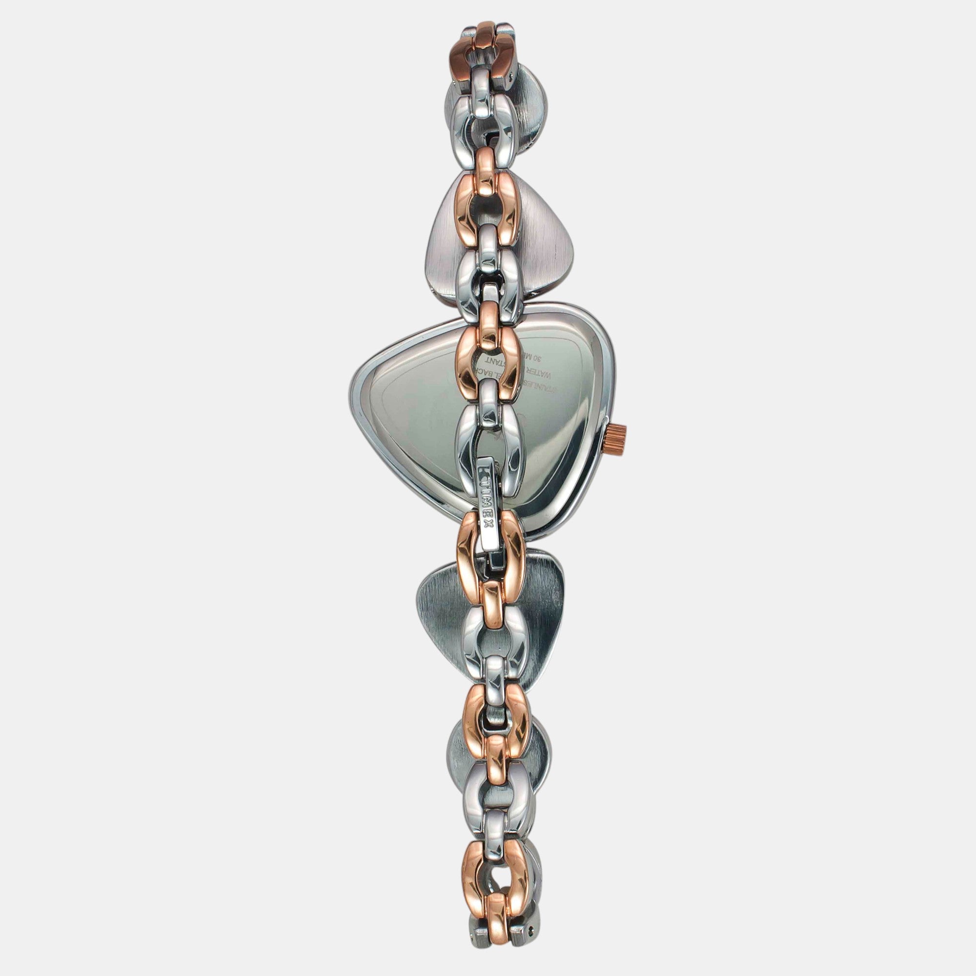 Fria Women Quartz Pink Dial Analog Brass Watch TWEL17700