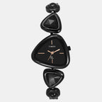 Fria Women Quartz Black Dial Analog Brass Watch TWEL17701