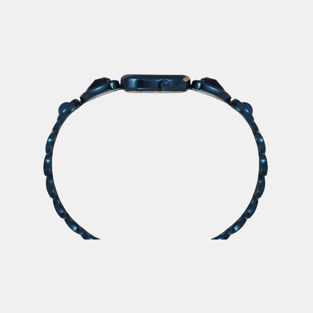 Fria Women Quartz Blue Dial Analog Brass Watch TWEL17702