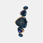 Fria Women Quartz Blue Dial Analog Brass Watch TWEL17702