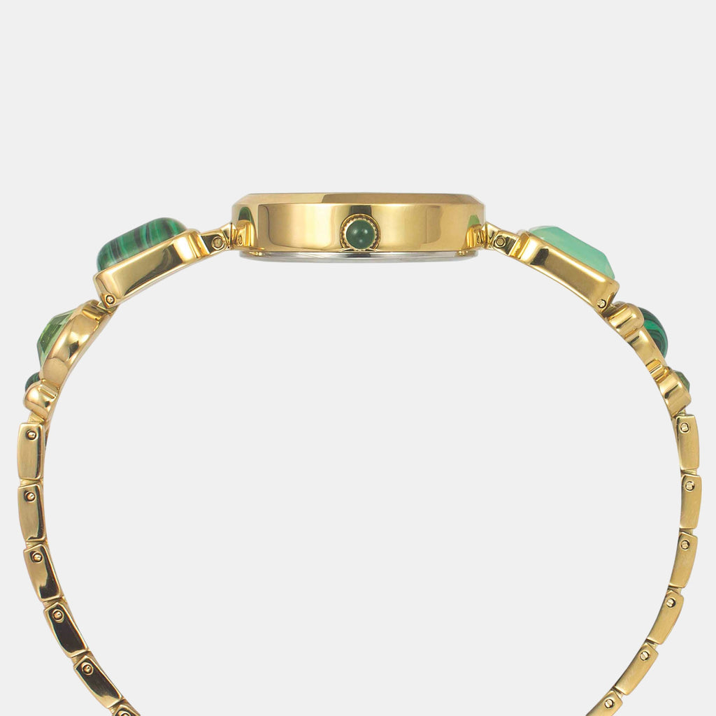 Fria Women Quartz Green Dial Analog Brass Watch TWEL17801