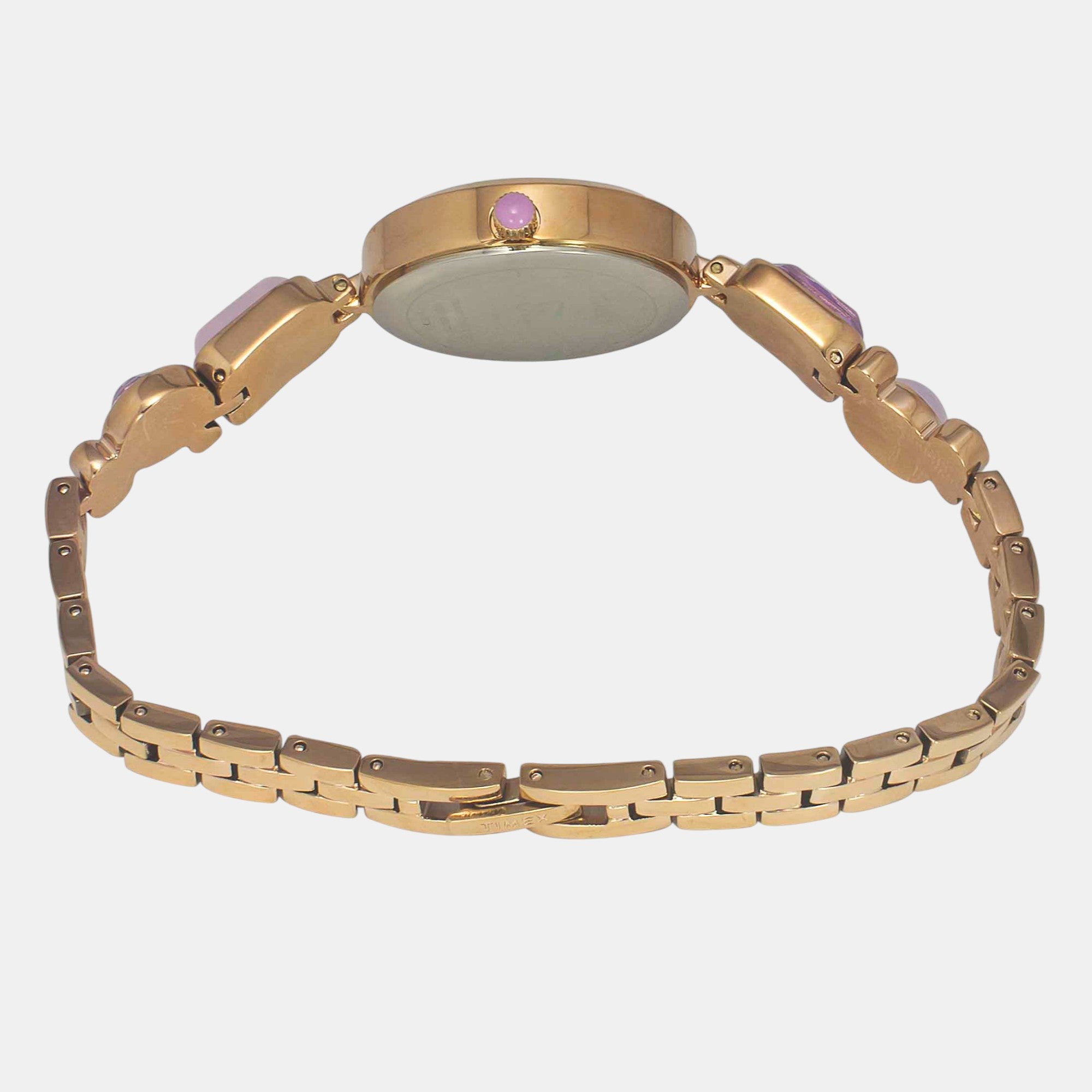 Fria Women Quartz Purple Dial Analog Brass Watch TWEL17803