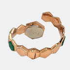 Fria Women Quartz Green Dial Analog Brass Watch TWEL17901