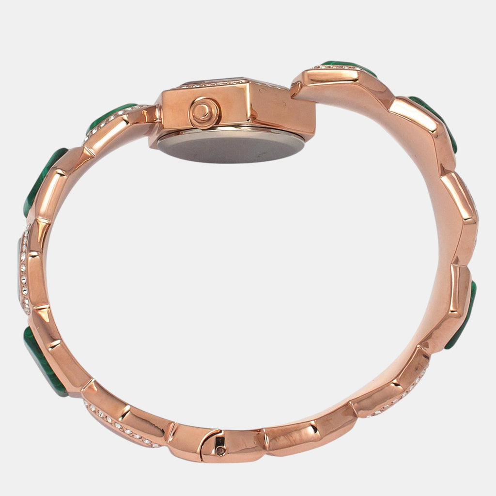 Fria Women Quartz Green Dial Analog Brass Watch TWEL17901