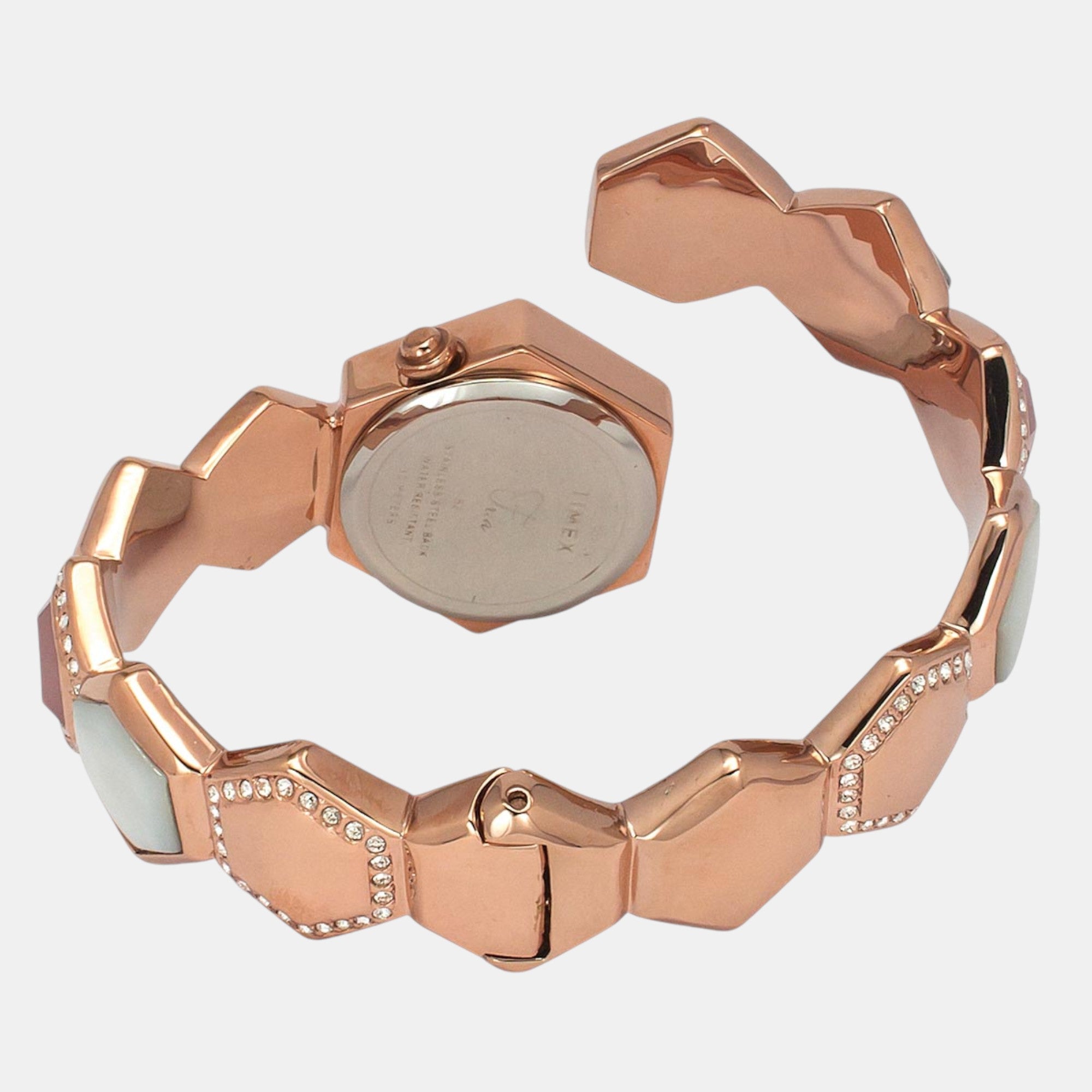 Fria Women Quartz Pink Dial Analog Brass Watch TWEL17903