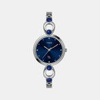 Fria Women Quartz Blue Dial Analog Brass Watch TWEL18100