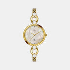 Fria Women Quartz Mother Of Pearl Dial Analog Brass Watch TWEL18101