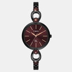 Fria Women Quartz Maroon Dial Analog Brass Watch TWEL18107