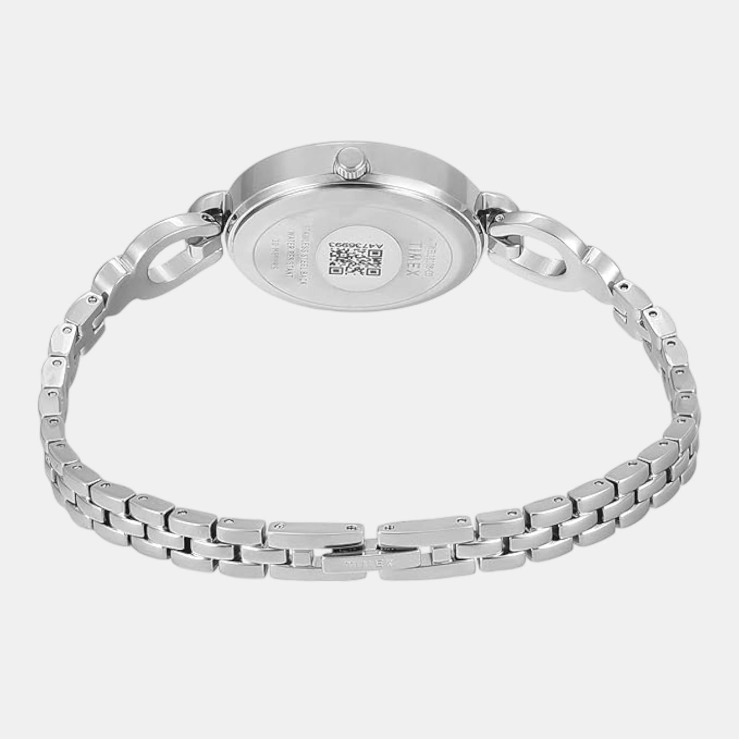 Fashion Women Quartz Silver Dial Analog Brass Watch TWEL18108