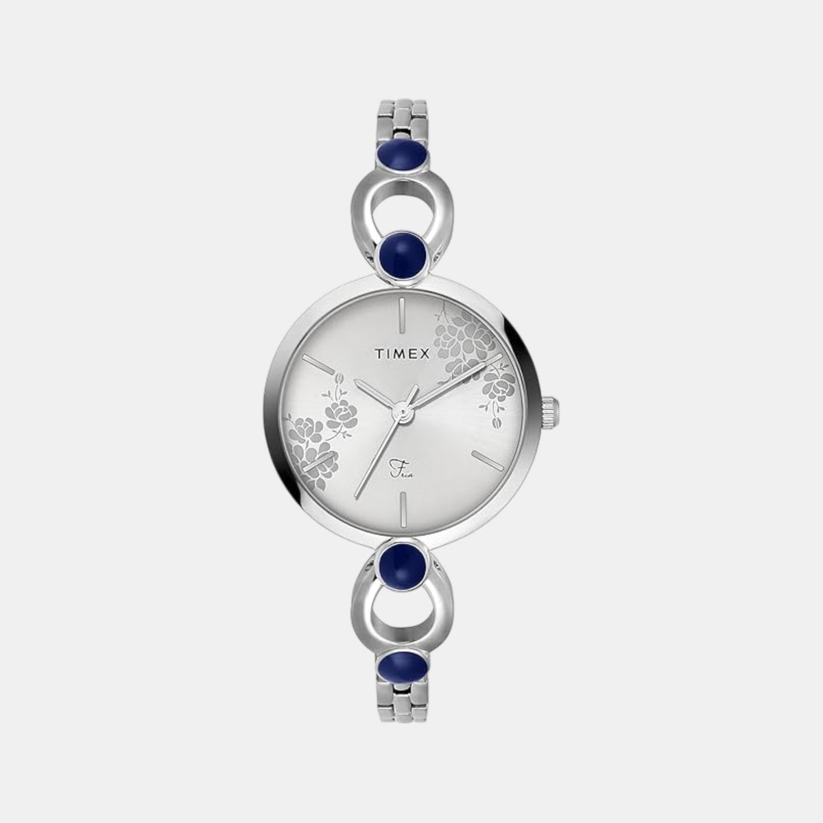 Fria Women Quartz Silver Dial Analog Brass Watch TWEL18108