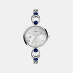 Fashion Women Quartz Silver Dial Analog Brass Watch TWEL18108