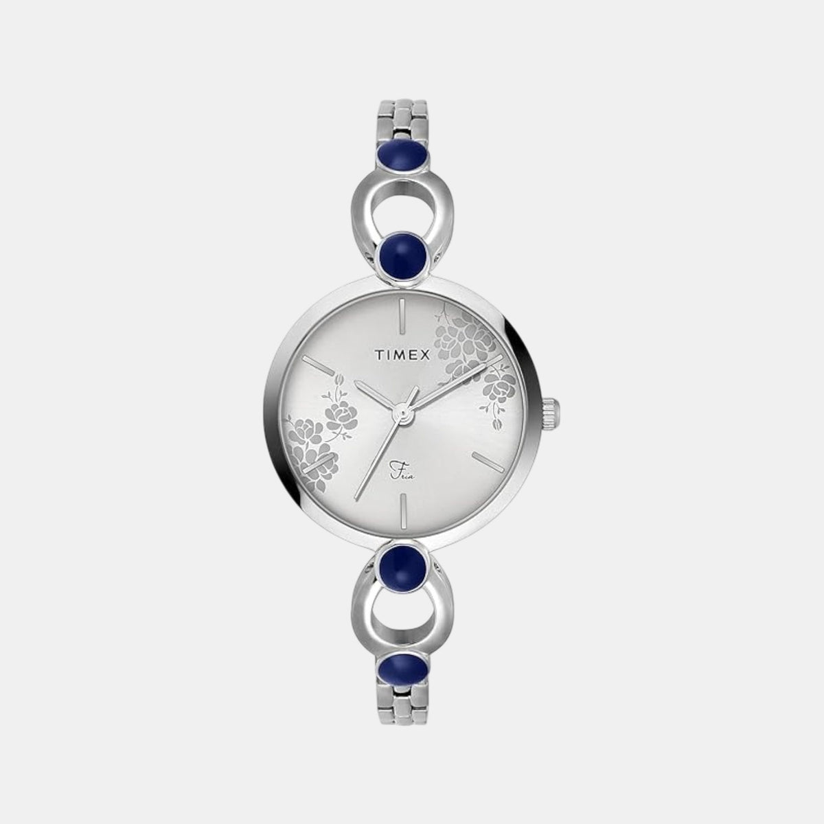 Fria Women Quartz Silver Dial Analog Brass Watch TWEL18108