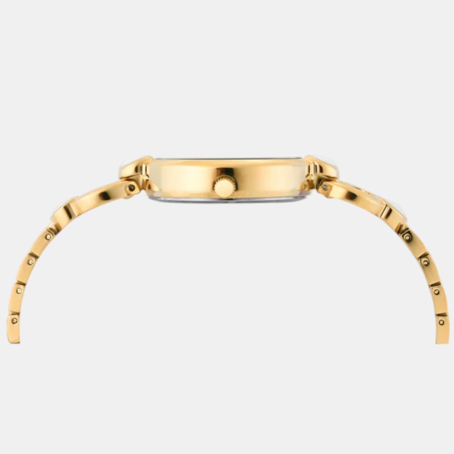 Fashion Women Quartz Green Dial Analog Brass Watch TWEL18109