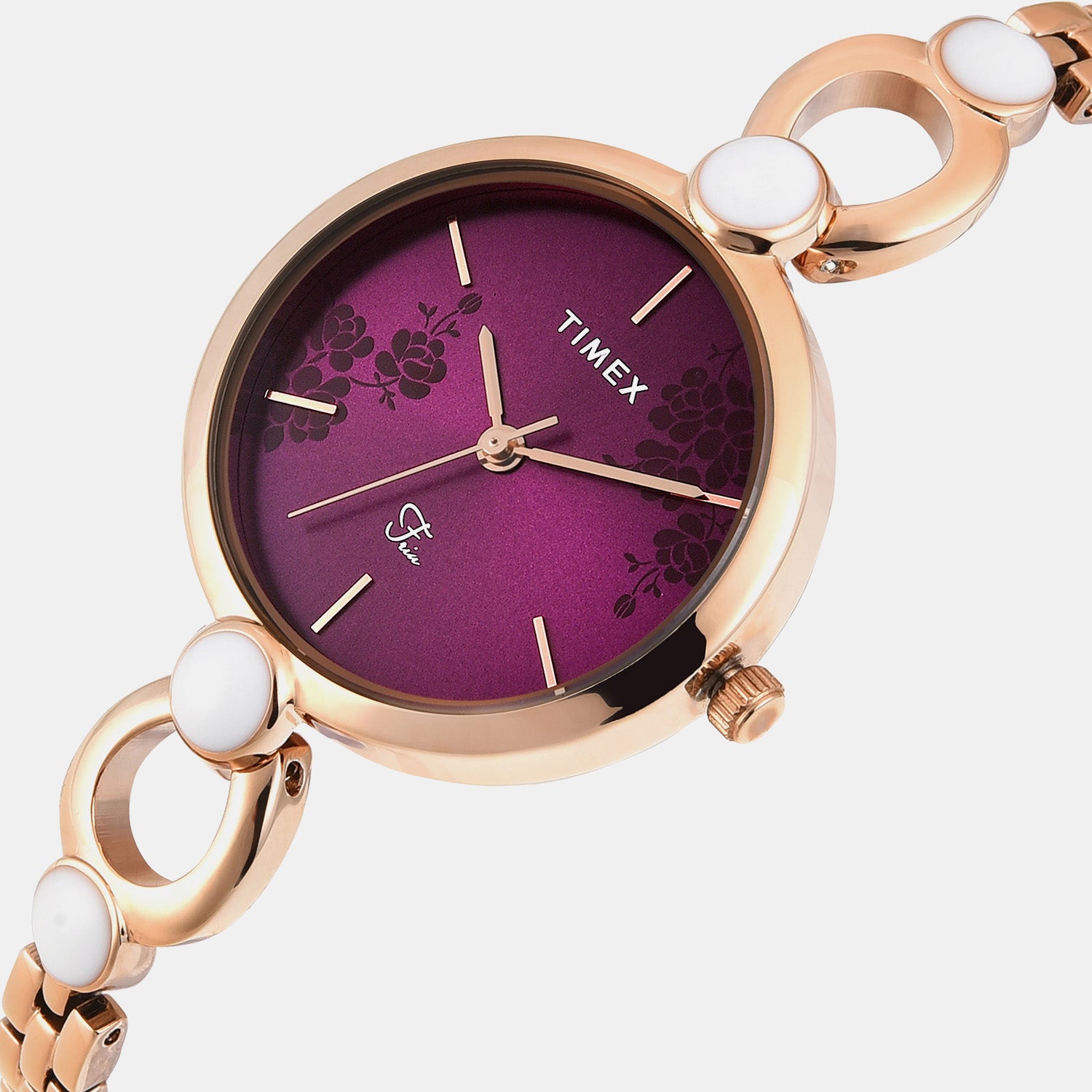 Fria Women Quartz Dial Analog Brass Watch TWEL18110