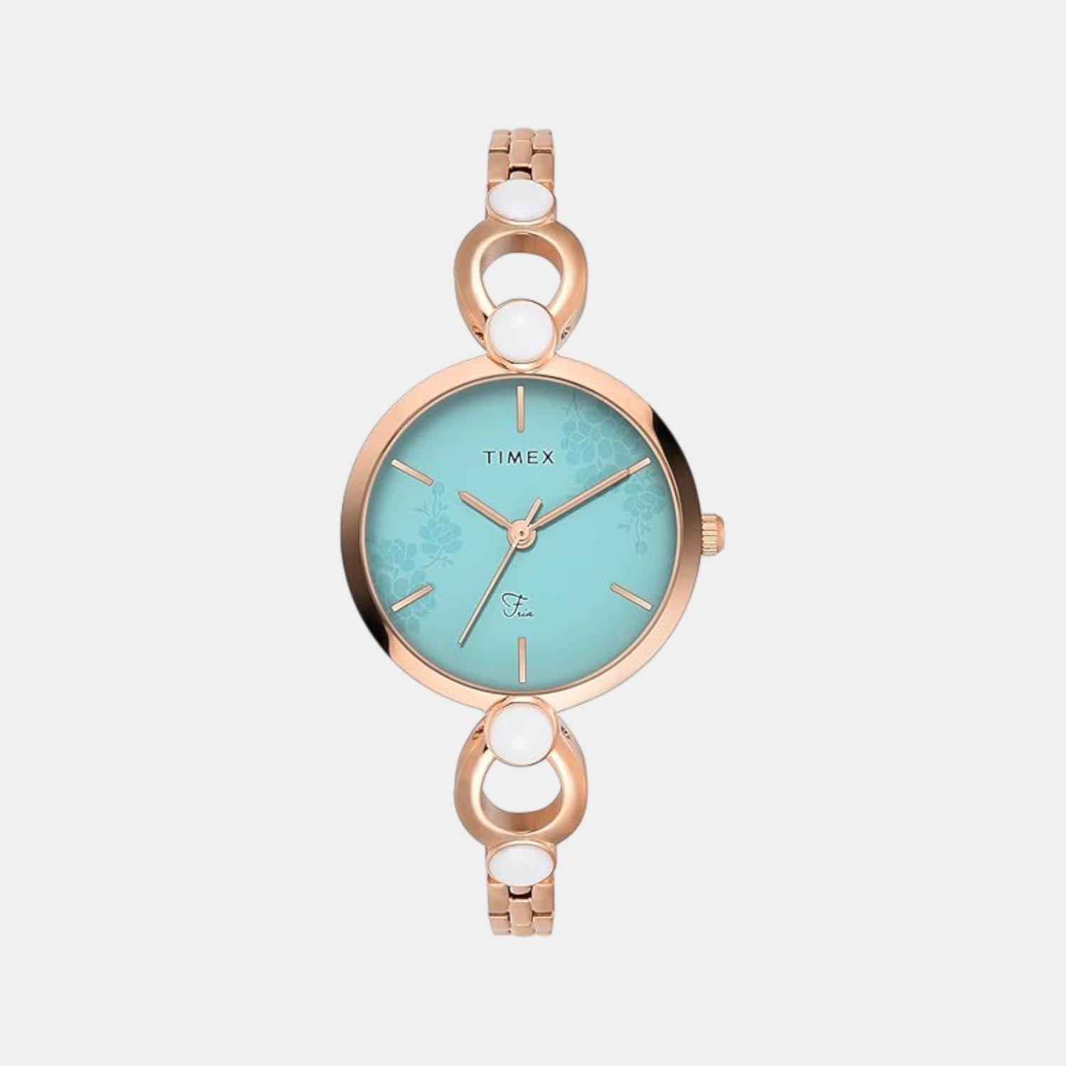 Fashion Women Quartz Blue Dial Analog Brass Watch TWEL18111