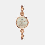 Fria Women Quartz Mother Of Pearl Dial Analog Brass Watch TWEL18201