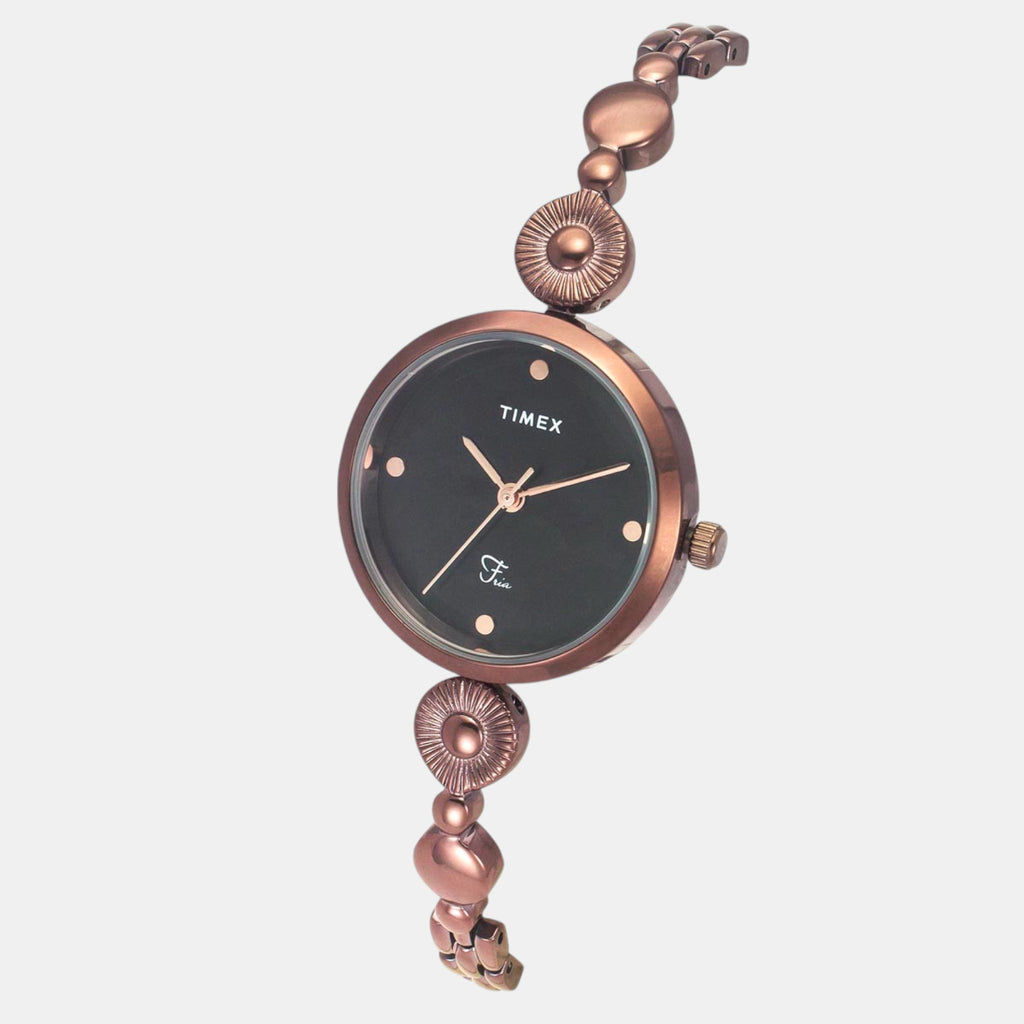 Fria Women Quartz Dial Analog Brass Watch TWEL18204