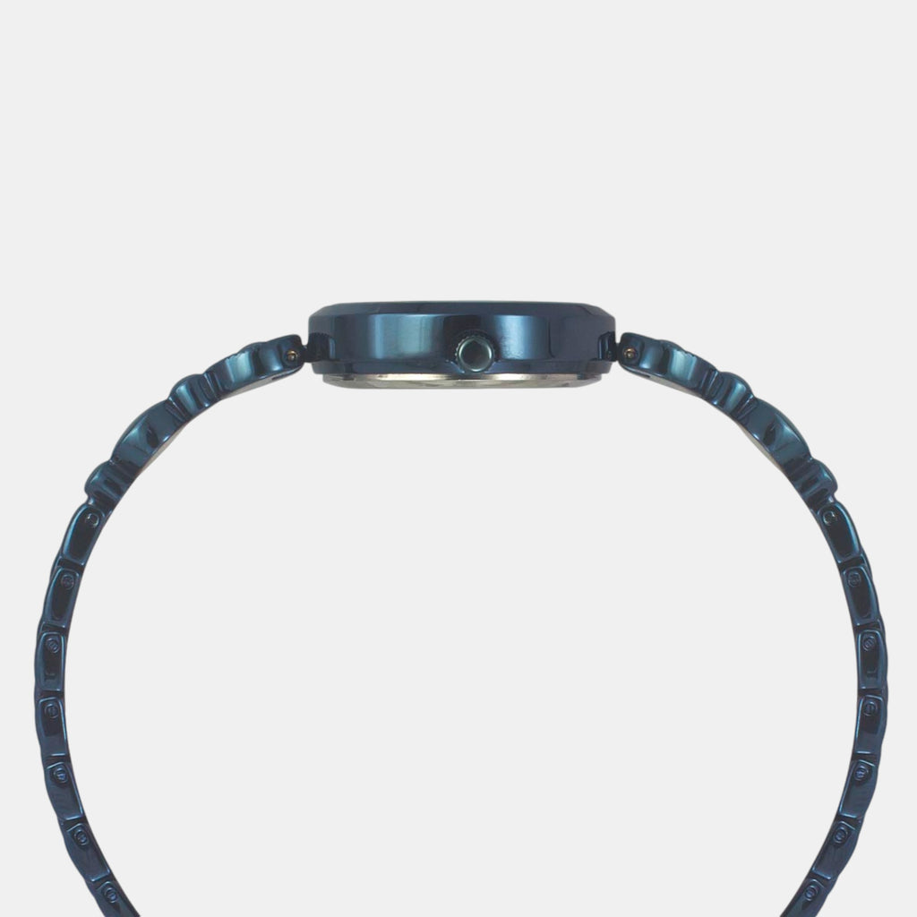 Fria Women Quartz Blue Dial Analog Brass Watch TWEL18205