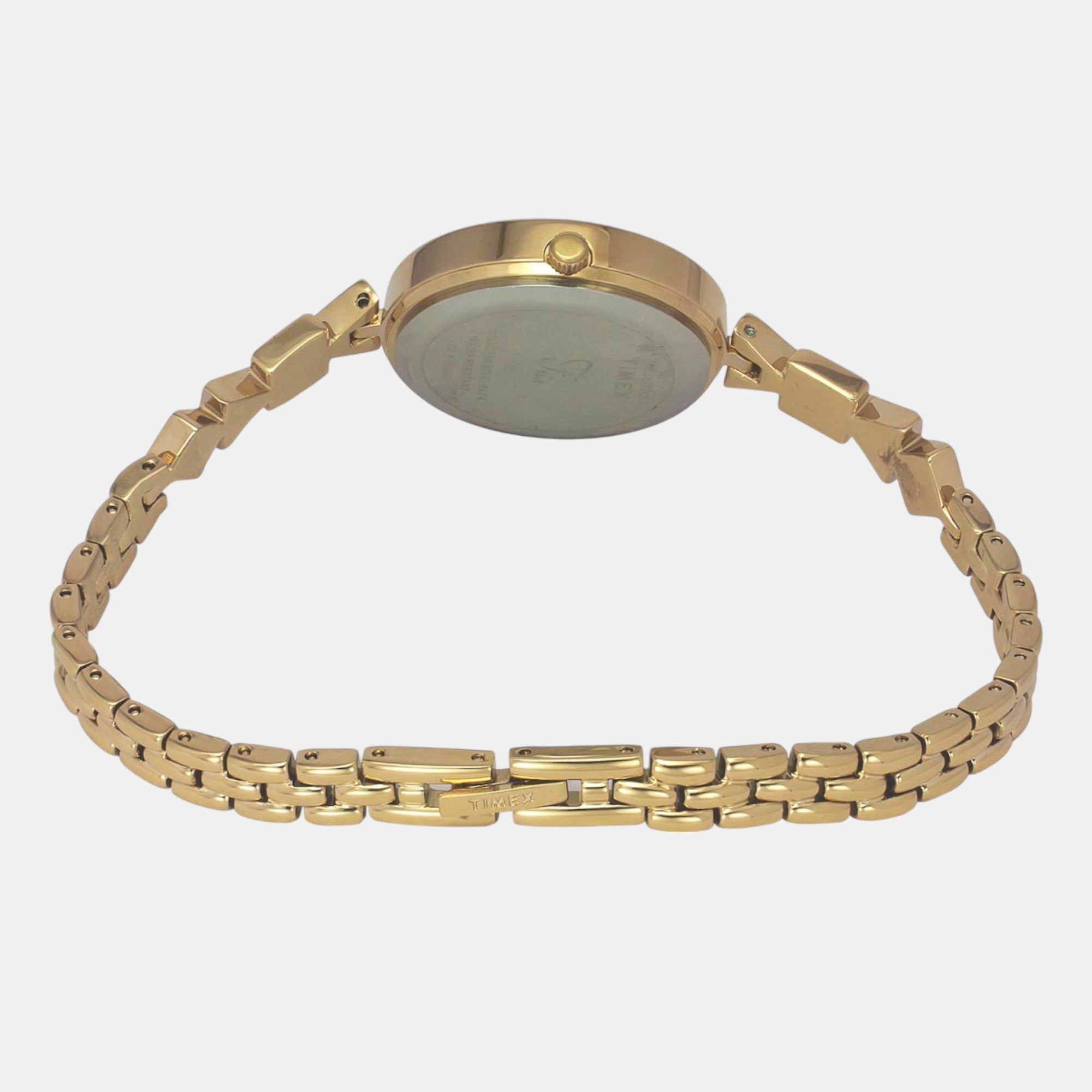 Fria Women Quartz Burgundy Dial Analog Brass Watch TWEL18304