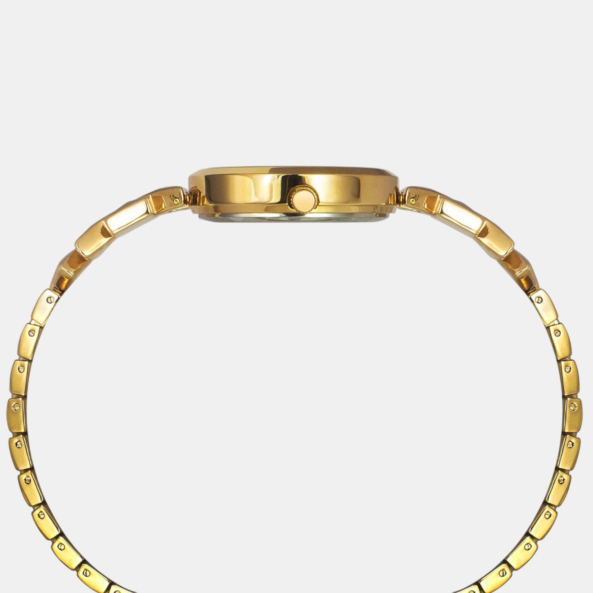 Fria Women Quartz Burgundy Dial Analog Brass Watch TWEL18304