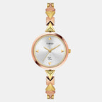 Fria Women Quartz Silver Dial Analog Brass Watch TWEL18306