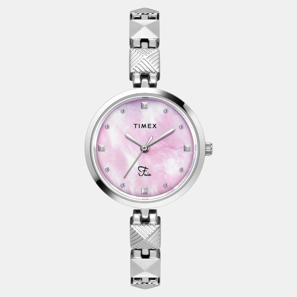 Fria Women Quartz Mother Of Pearl Dial Analog Brass Watch TWEL18307