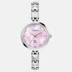 Fria Women Quartz Mother Of Pearl Dial Analog Brass Watch TWEL18307