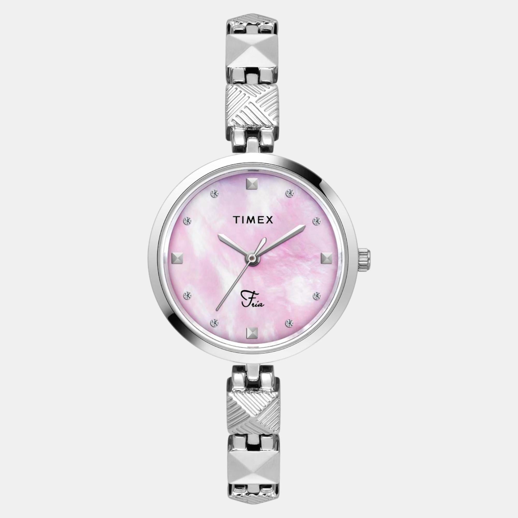 Fria Women Quartz Mother Of Pearl Dial Analog Brass Watch TWEL18307