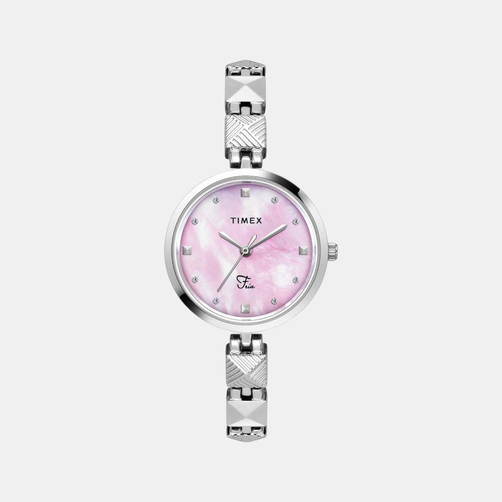 Fria Women Quartz Mother Of Pearl Dial Analog Brass Watch TWEL18307