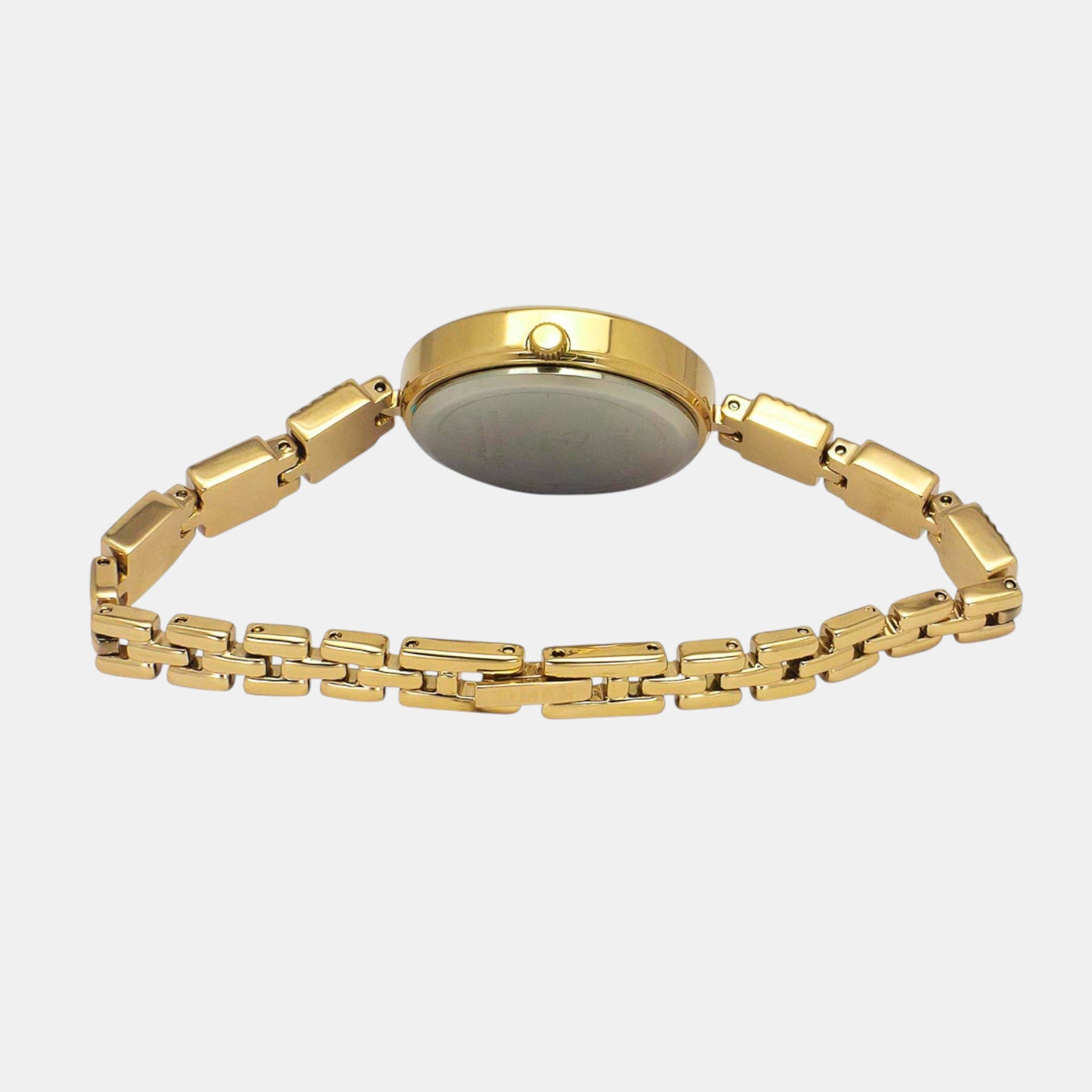 Fria Women Quartz Teal Dial Analog Brass Watch TWEL18308