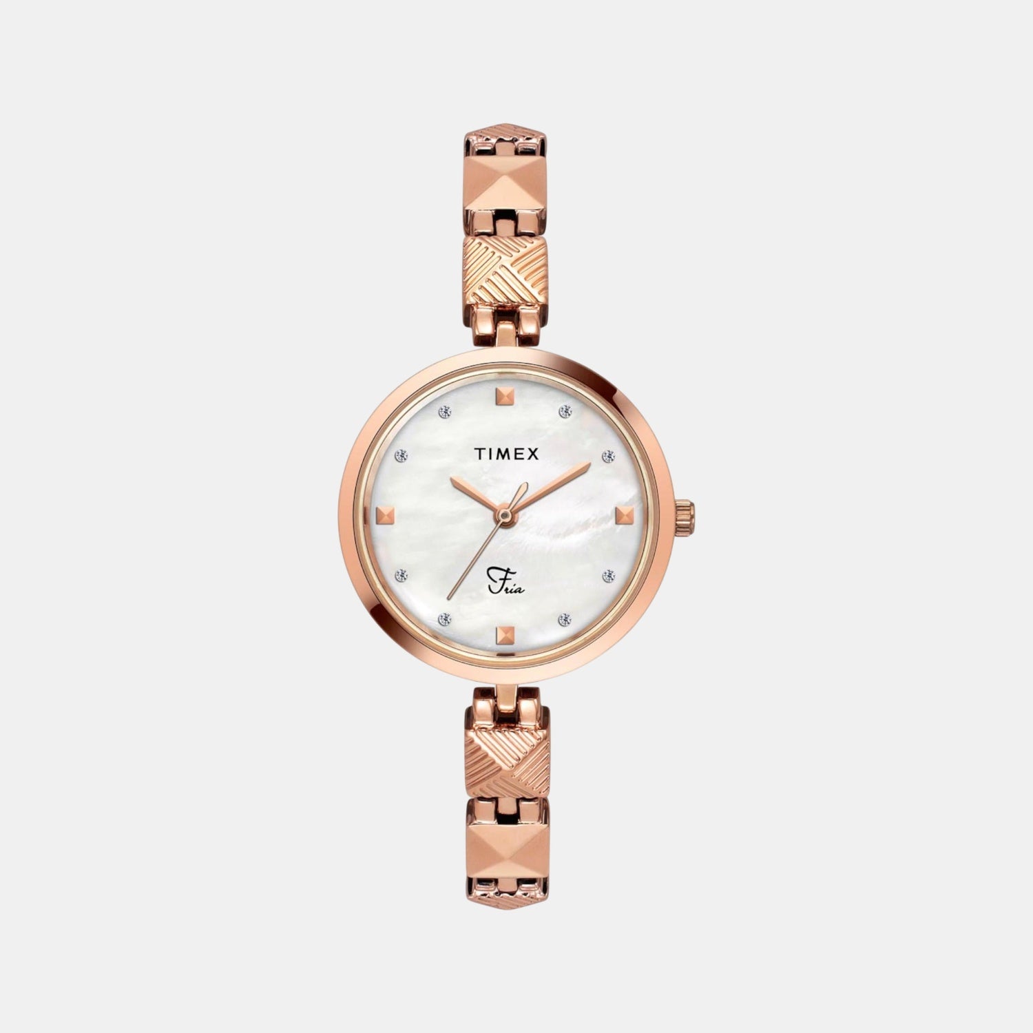 Fria Women Quartz Mother Of Pearl Dial Analog Brass Watch TWEL18309