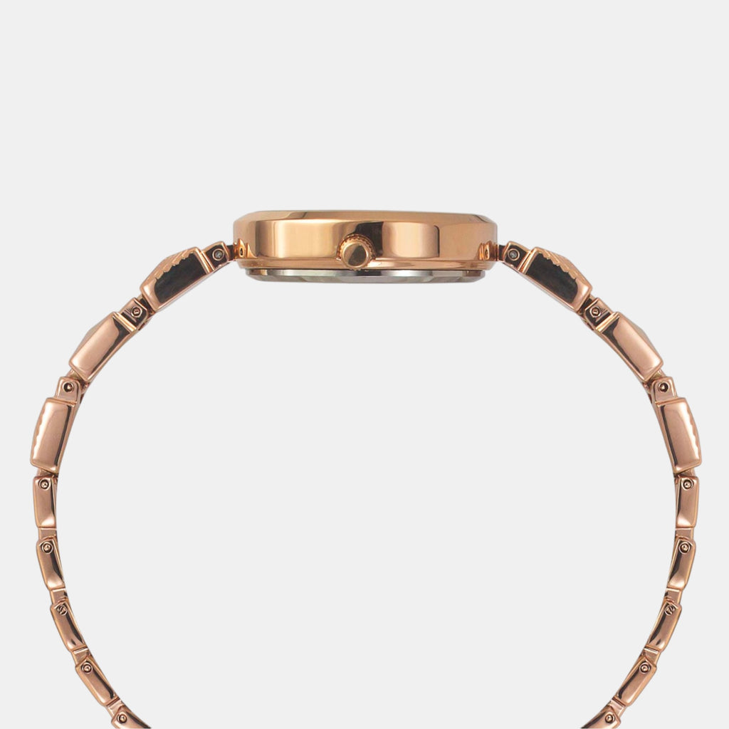 Fria Women Quartz Mother Of Pearl Dial Analog Brass Watch TWEL18309