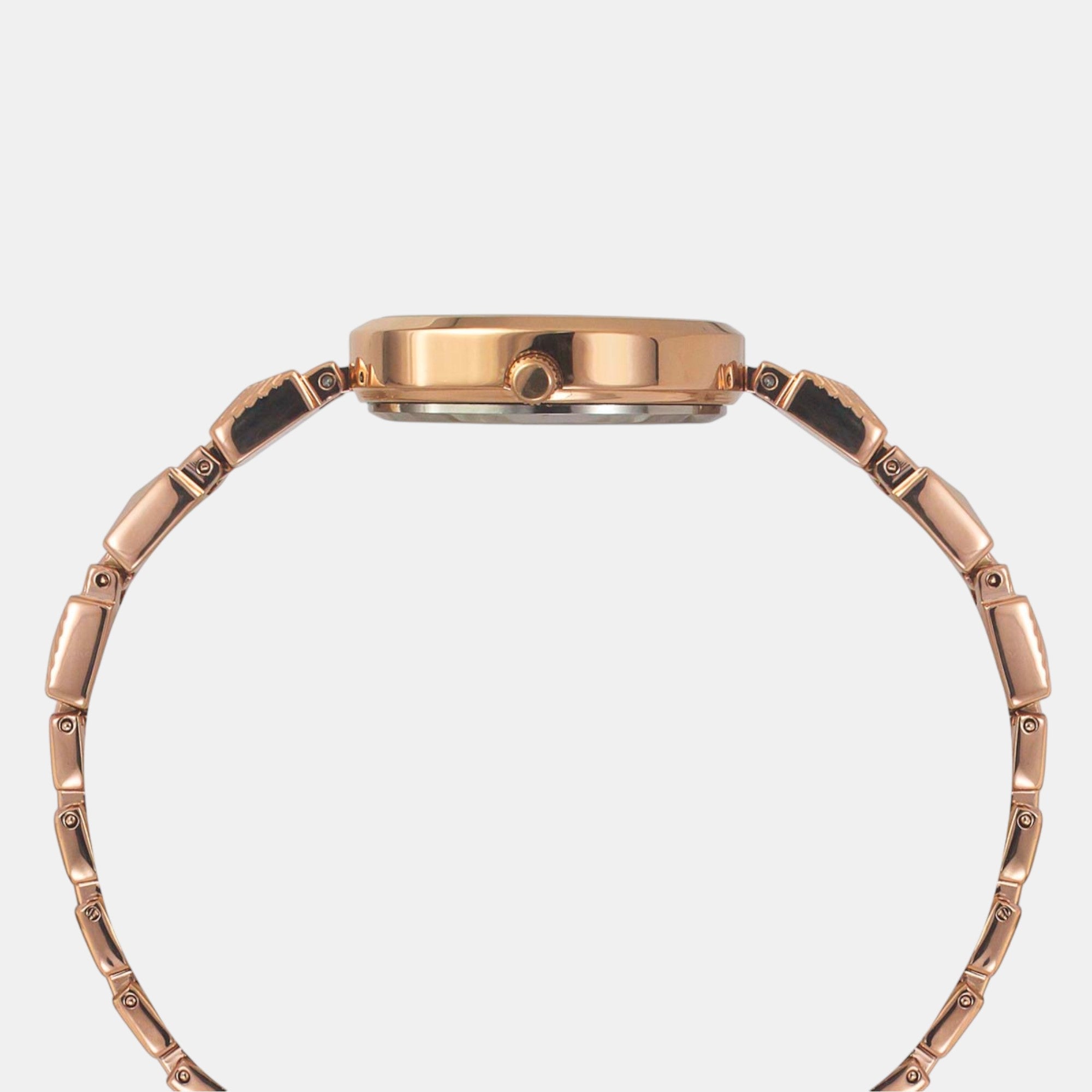 Fria Women Quartz Mother Of Pearl Dial Analog Brass Watch TWEL18309