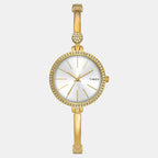 Fria Women Quartz Silver Dial Analog Brass Watch TWEL18405