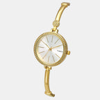 Fria Women Quartz Silver Dial Analog Brass Watch TWEL18405